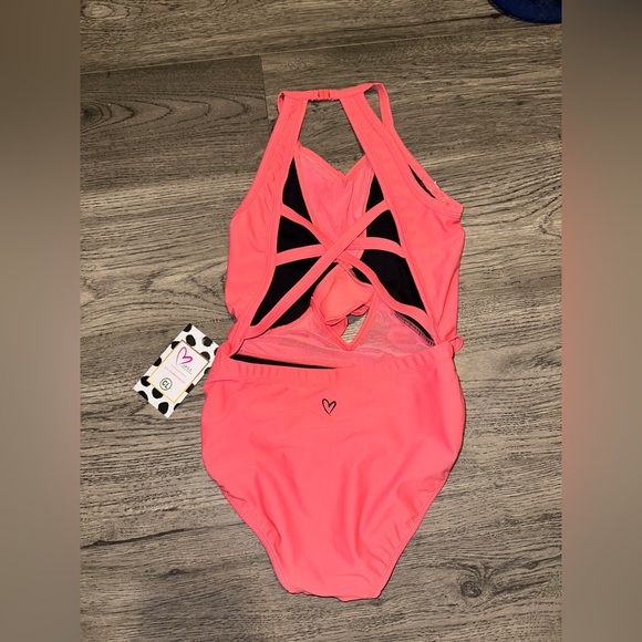 Coral Ruffle leotards. - Picture 2 of 2